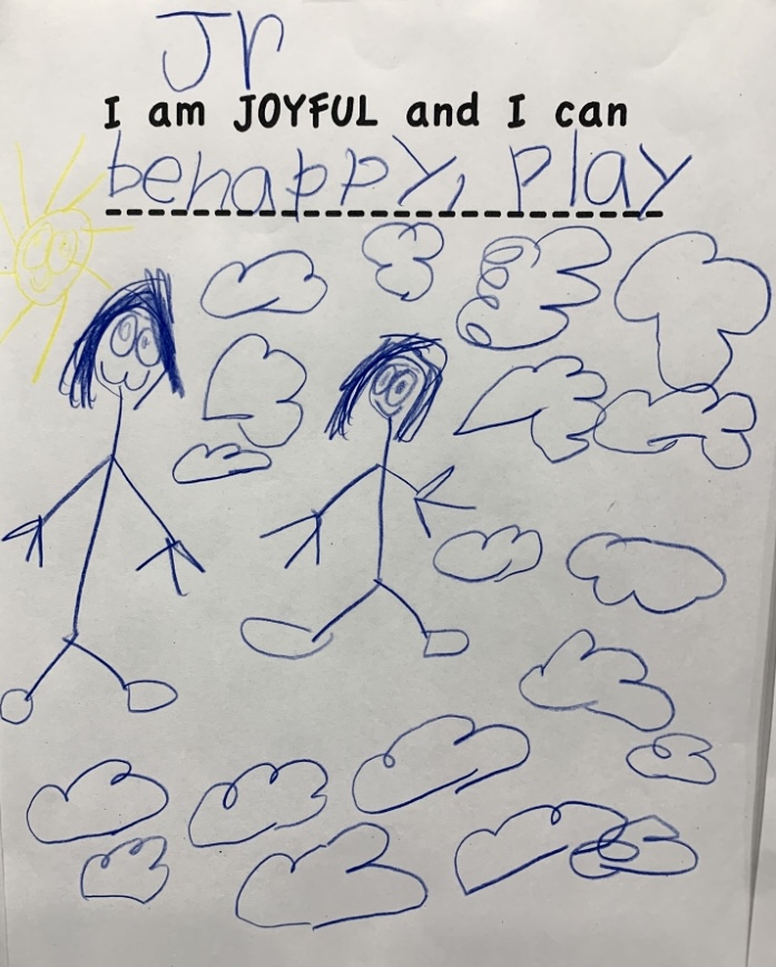 Creative drawing by child